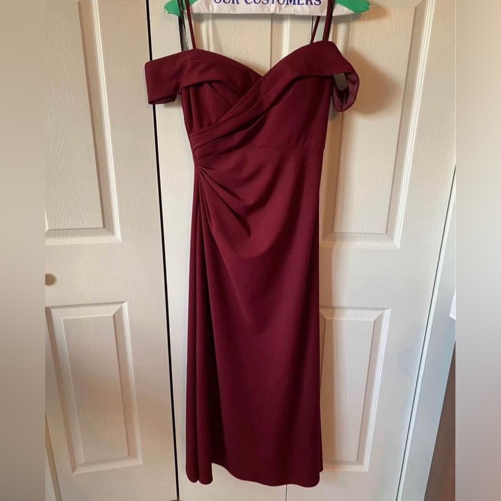 Formal Prom Bridesmaid Dress Maroon
